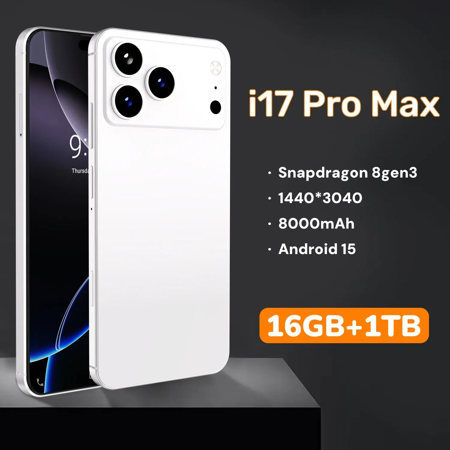 i17 promax big storage+8000mAh battery(cash on delivery+free shipping)