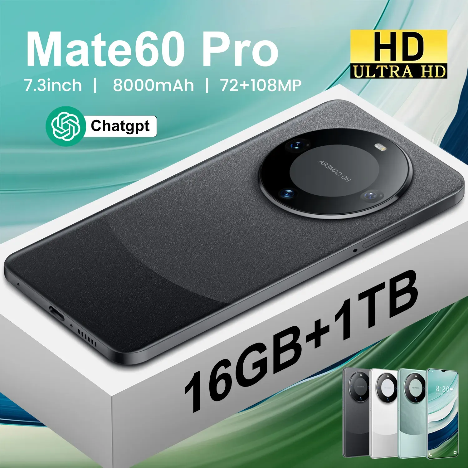 Mate 60 Pro Mobile Phones 16GB+1TB  5G SmartPhones