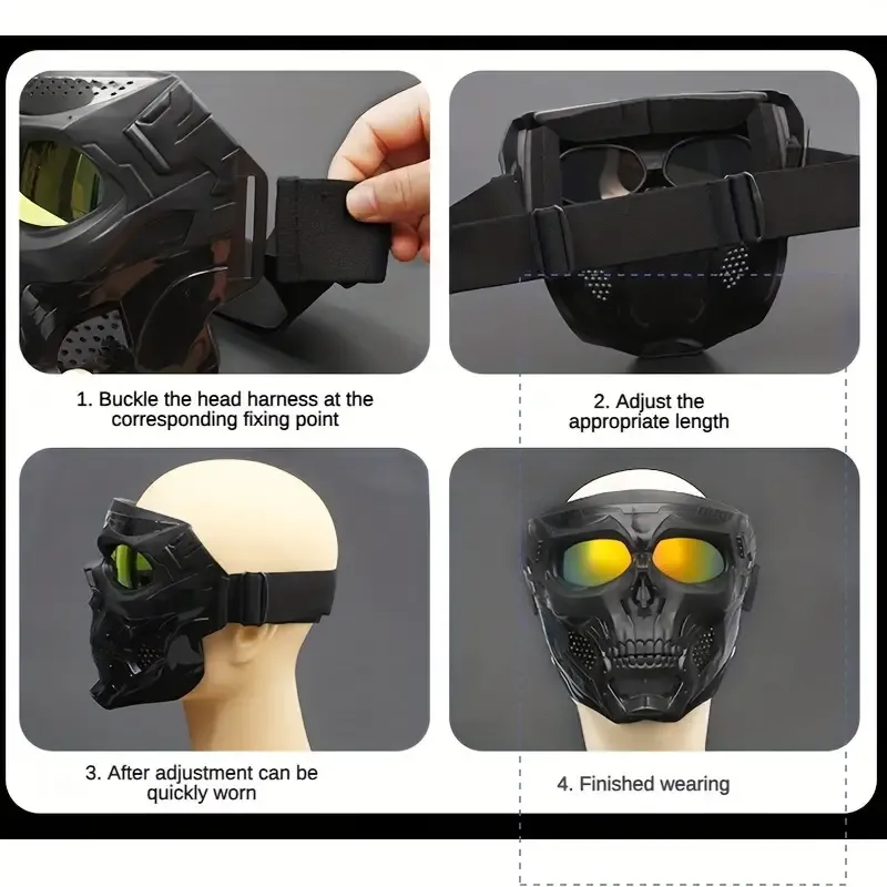 Motorcycle Helmet Riding Goggles Glasses Anti Fog Face Mask Dirt Bike ATV Motocross Eyewear