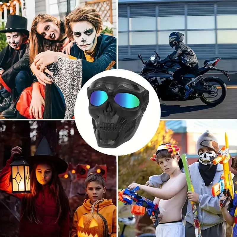 Motorcycle Helmet Riding Goggles Glasses Anti Fog Face Mask Dirt Bike ATV Motocross Eyewear