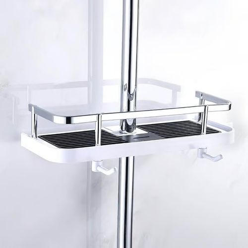 🔥 Shower rod storage shelf