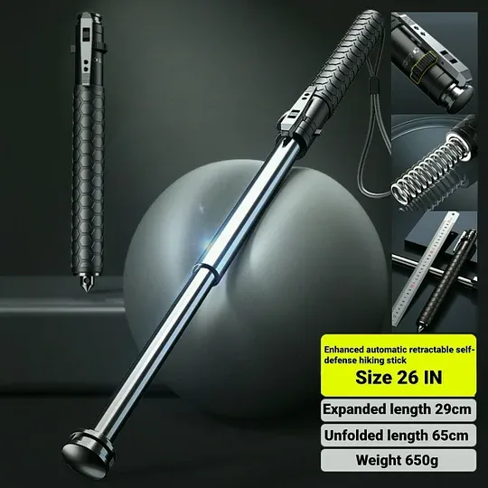 ⭐️Enhanced Automatic Retractable Self-Defense Hiking Stick ⭐️