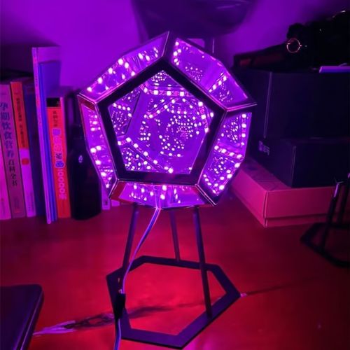 ✨3D Infinity Dodecahedron Table Lamp - A visual feast through dimensions