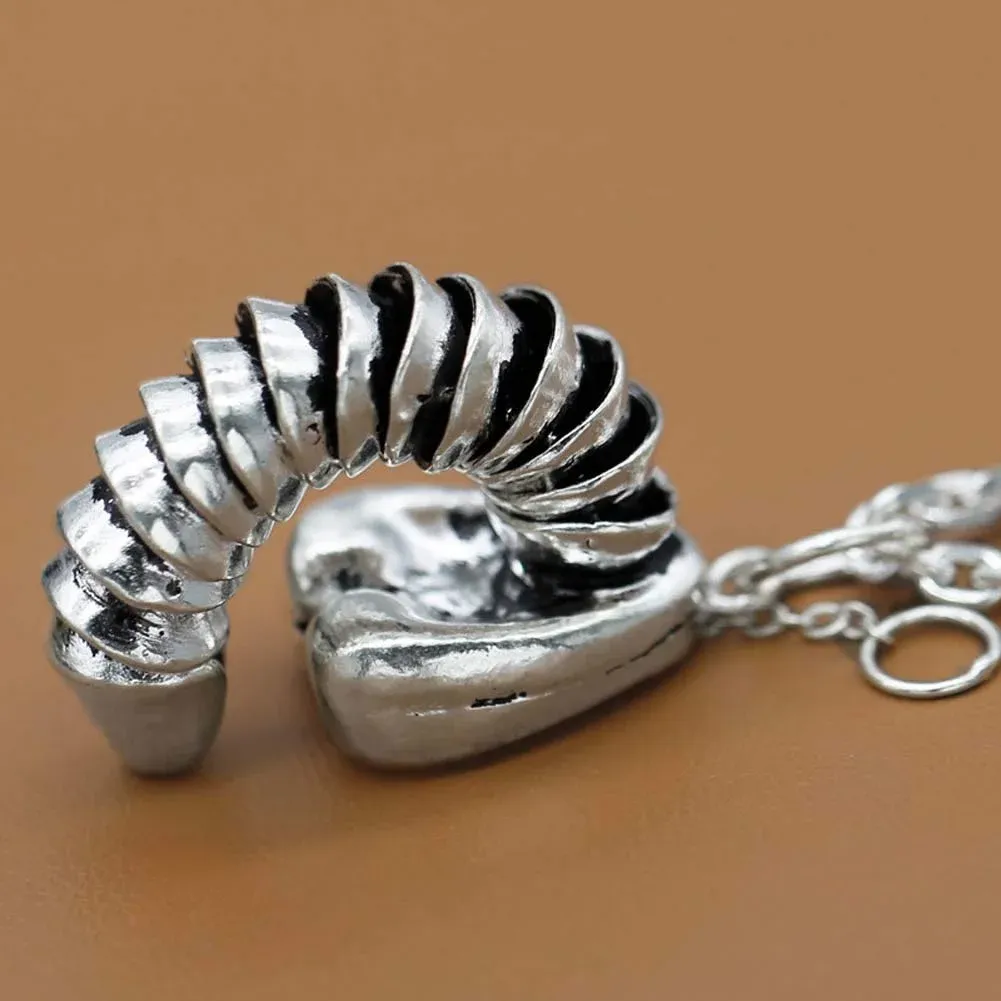 Sterling Silver Penis Pendant Pullable Penis Pendant, Hanging Male Sex Organ Pendant, Fun Gift
