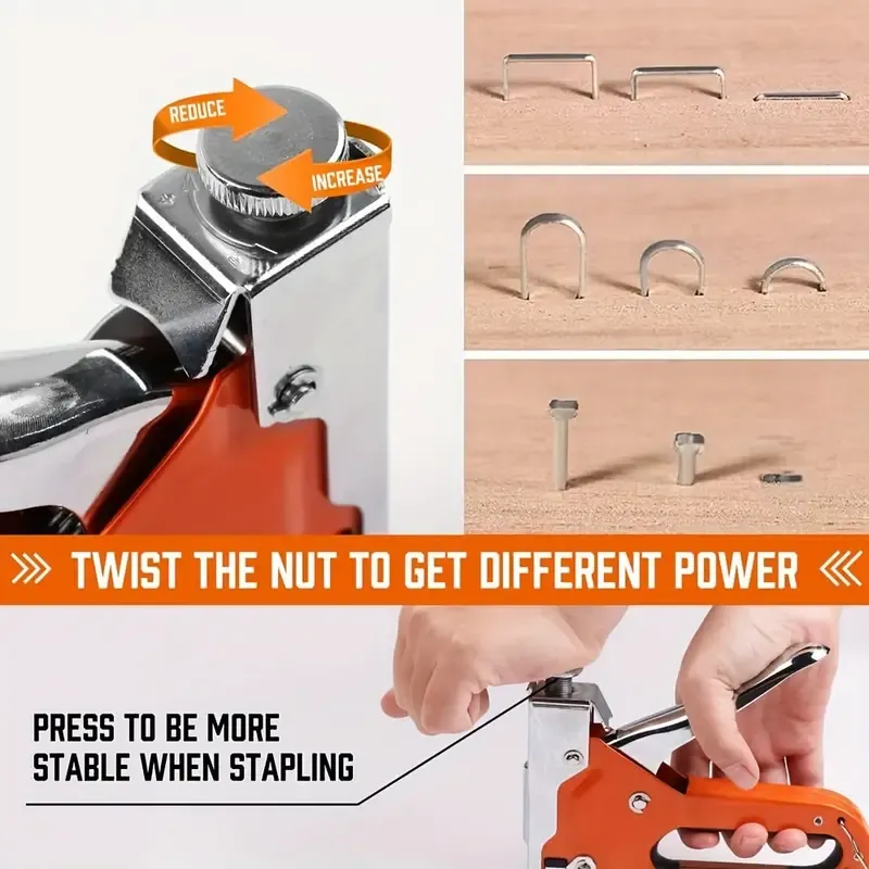 💯4 in 1 heavy-duty Stapler For Diy Home Decor Furniture Wood Frame Stapler, Multi-tool Hand Nail Gun Nail Gun Bandage Pliers🚀