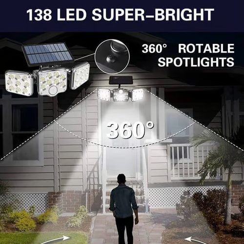 Triple Solar Wall Light With Holder