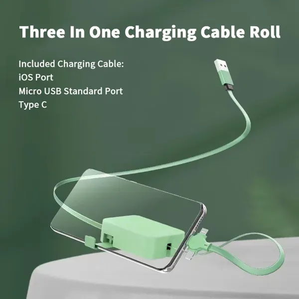 Three In One Charging Cable Roll⚡️✨🚀Ghana cash on delivery📲