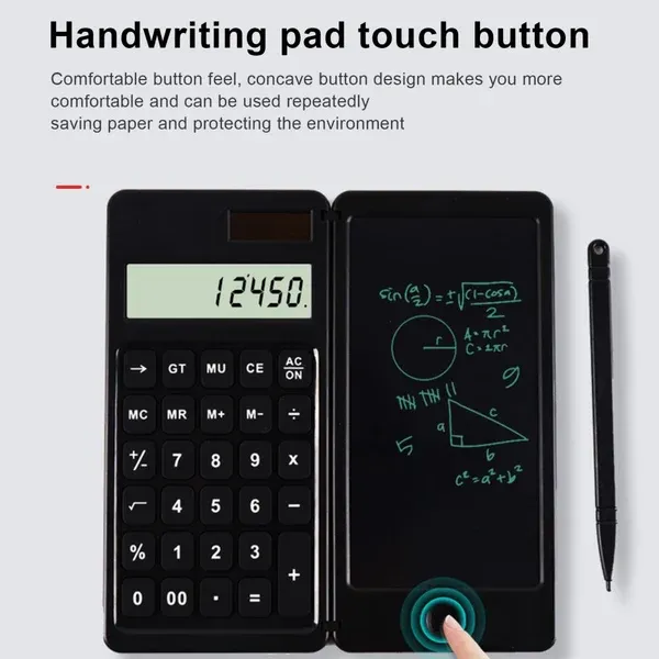 Mini smart Electronic Board Drawing functional basic office calculator with writing pad
