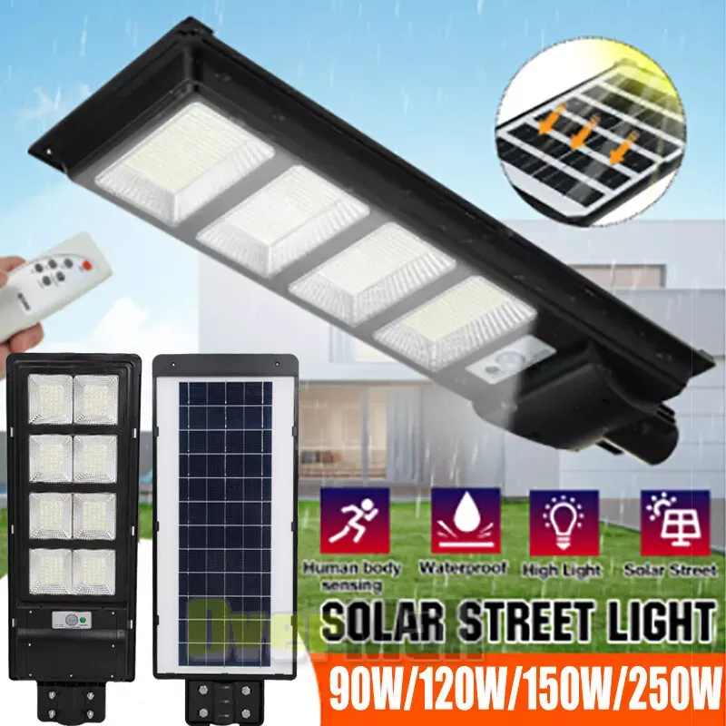 🔥💡Waterproof Outdoor 240W Integrated LED Solar Street Light  🎉（004）👇
