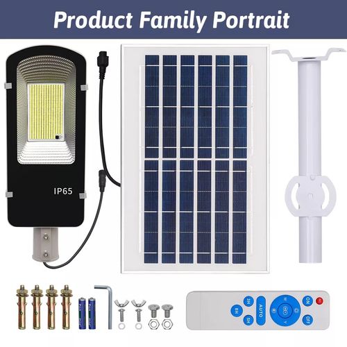 🔥💡Outdoor Solar Street Light Commercial Dusk To Dawn Big Road Lamp （017）🎉👇