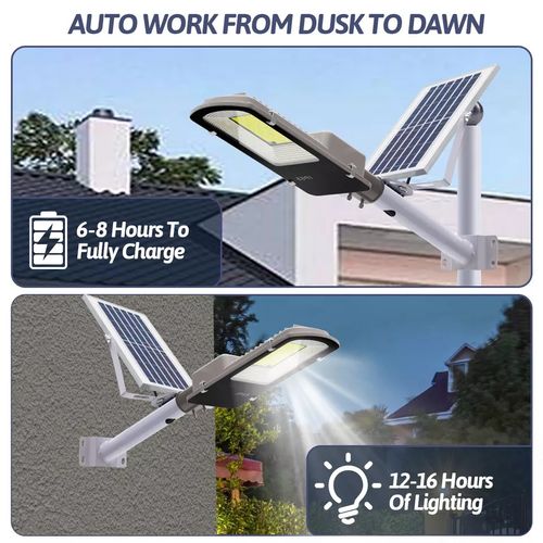 🔥💡Outdoor Solar Street Light Commercial Dusk To Dawn Big Road Lamp （017）🎉👇