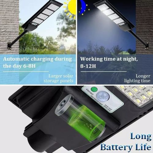 🔥💡Solar LED Street Light with Remote Sensor Waterproof Outdoor Light（001）🎉👇