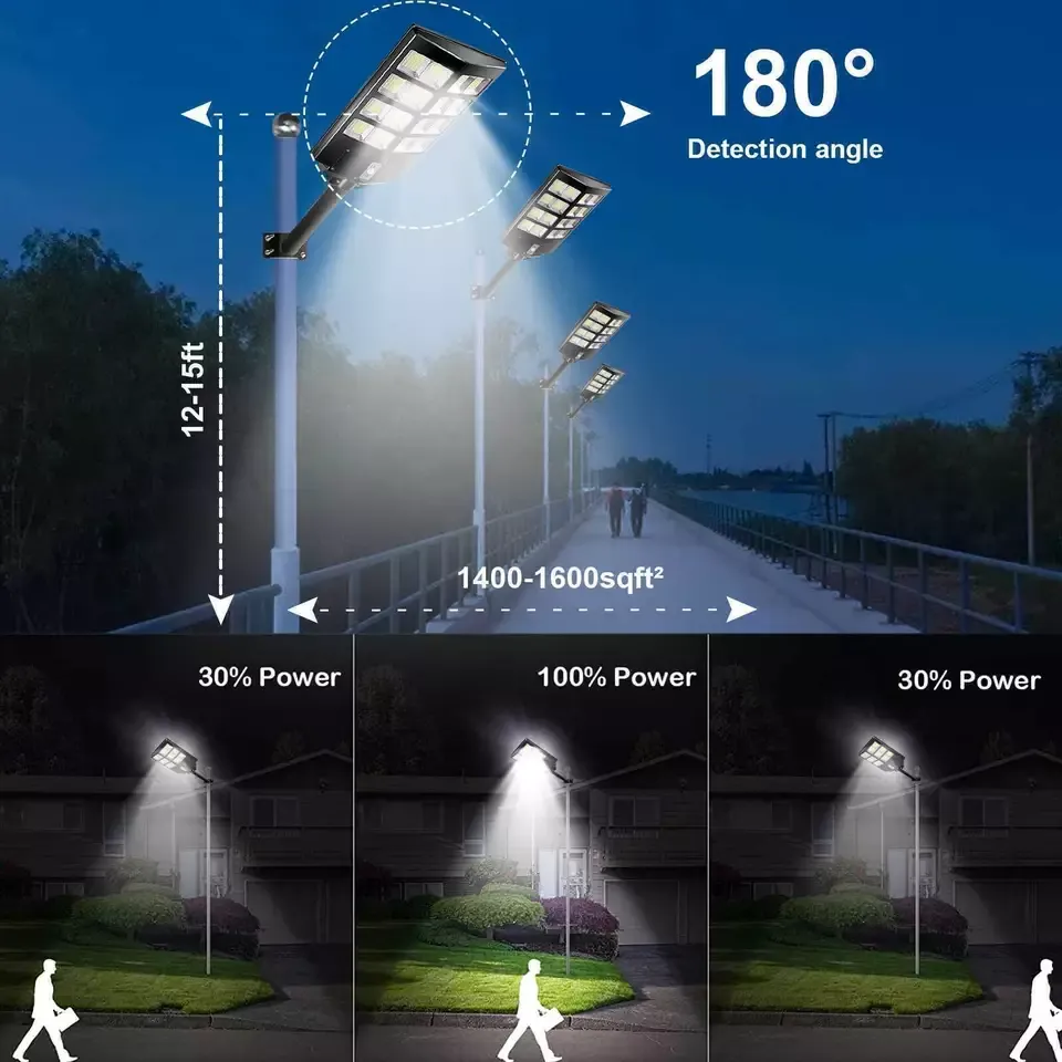 🔥💡360W Commercial Solar Street Flood Light Dusk to Dawn Road Outdoor Wall Lamp（005）🎉👇