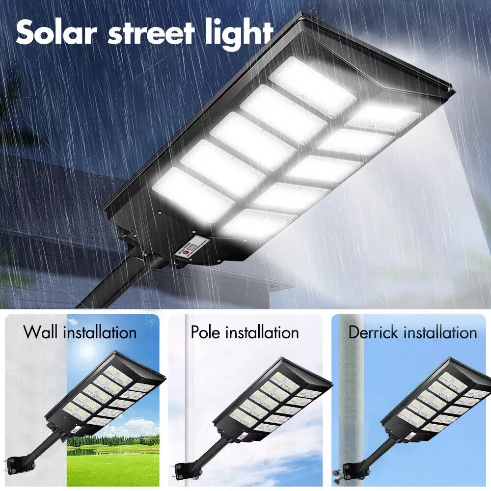 🔥💡360W Commercial Solar Street Flood Light Dusk to Dawn Road Outdoor Wall Lamp（005）🎉👇