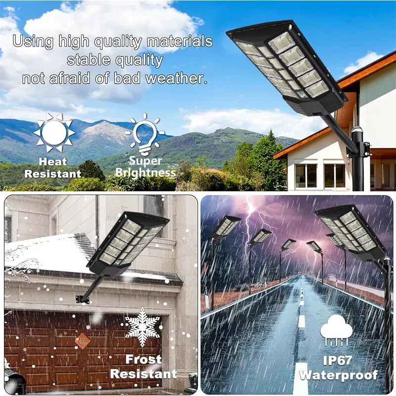 400W Solar Street Light Floodlight LED Area Dusk to Dawn Wall Light（006）