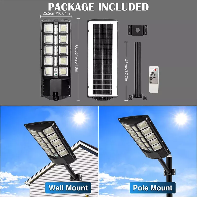 400W Solar Street Light Floodlight LED Area Dusk to Dawn Wall Light（006）