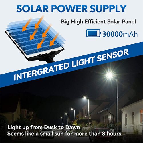 LITOM 720LED Solar Street Light, Solar Light Outdoor Waterproof Motion Sensor Solar Light with Remote Control for Garden Yard