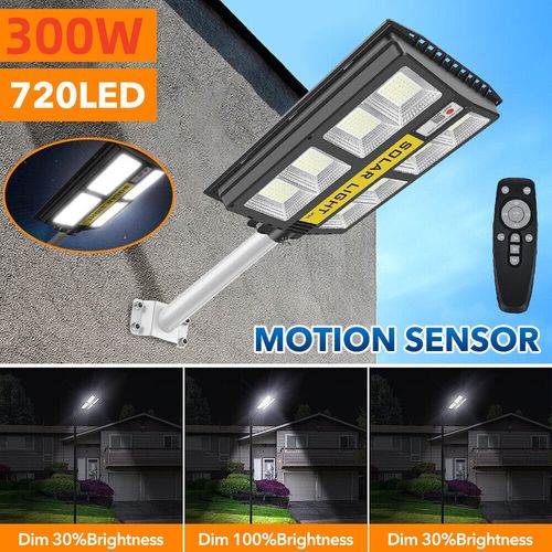 LITOM 720LED Solar Street Light, Solar Light Outdoor Waterproof Motion Sensor Solar Light with Remote Control for Garden Yard