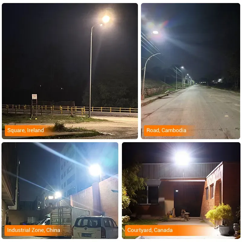 🔥💡Functional all-in-one solar LED street lights are used in streets, roads, parks, courtyards, squares, highways, etc.🎉👇