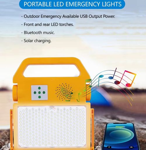 🔥💡outdoor new rechargeable Bluetooth portable flashlight music lamp portable portable portable solar projector.🎉👇