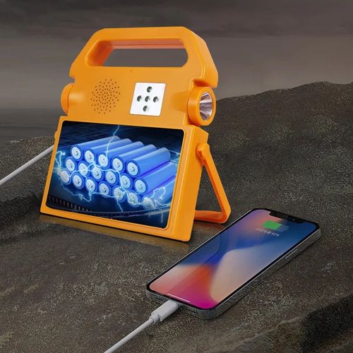 🔥💡outdoor new rechargeable Bluetooth portable flashlight music lamp portable portable portable solar projector.🎉👇