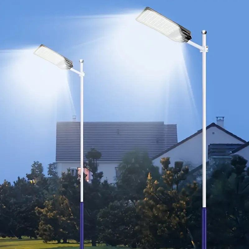 🔥💡1pcs Solar Outdoor Street Light, Double Sided Rechargeable LED Light, 100W 50W Street Light, Solar Powered, Suitable for Yard Parking Lot🎉👇
