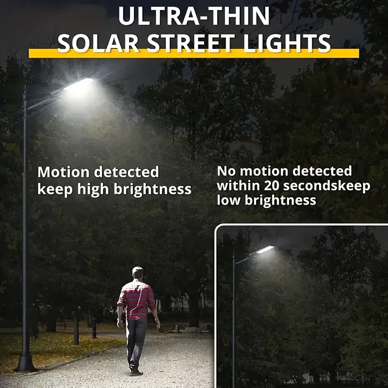 🔥💡1pcs Solar Outdoor Street Light, Double Sided Rechargeable LED Light, 100W 50W Street Light, Solar Powered, Suitable for Yard Parking Lot🎉👇