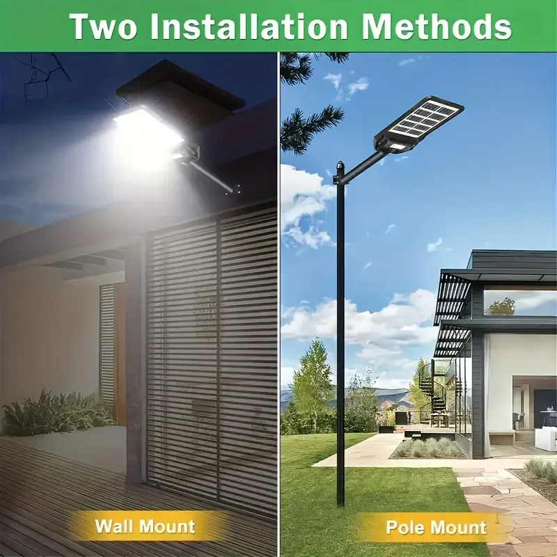 🔥💡1pcs Solar Outdoor Street Light, Double Sided Rechargeable LED Light, 100W 50W Street Light, Solar Powered, Suitable for Yard Parking Lot🎉👇