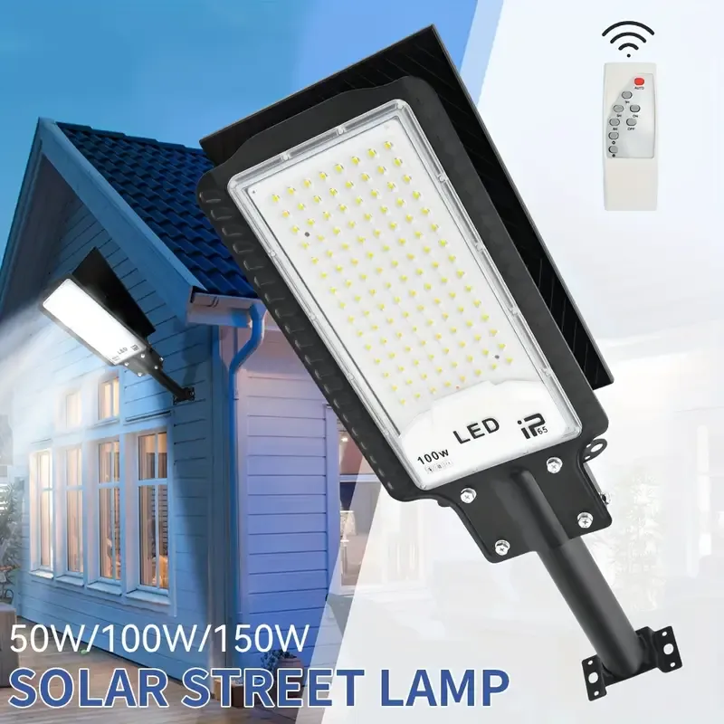 🔥💡200W Solar-Powered LED Street Light - Waterproof, Easy Install, Remote Control, Durable Aluminum for Outdoor Safety & Illumination