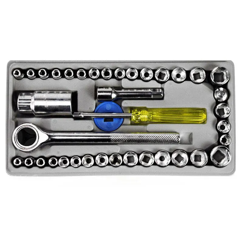 🔥🔥Open media 2 in modal Open media 3 in modal Open media 4 in modal Happiness shop  40PCS Auto Repair Wrench Tools Socket Set With Ratchet Handle Tool Kiit