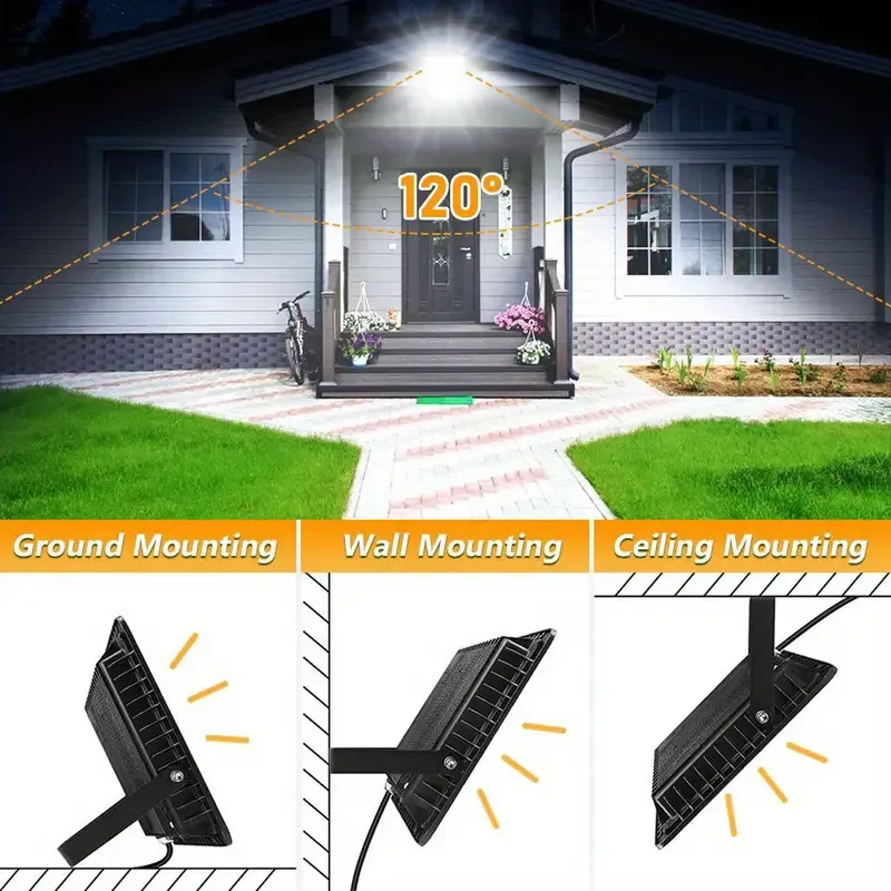 🔥💡1 Set High Power Solar Street Lamp, Light Control Remote Control Timing Function, Large Capacity Battery, High Light Spotlight, Emergency Light, Wall Light, Long Life, IP67 Immersion Grade, Suitable For Outdoor, Square, Road🎉👇