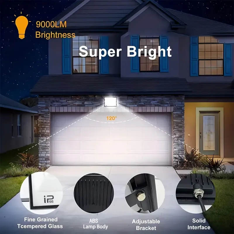 🔥💡1 Set High Power Solar Street Lamp, Light Control Remote Control Timing Function, Large Capacity Battery, High Light Spotlight, Emergency Light, Wall Light, Long Life, IP67 Immersion Grade, Suitable For Outdoor, Square, Road🎉👇