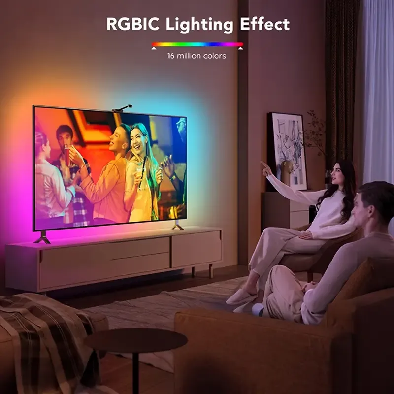 For Smart RGB LED Strip Lights with Motion Sensor  144 LEDs per Meter, App Control & Music Sync, Color Changing TV Backlight for Bedroom, USB Powered