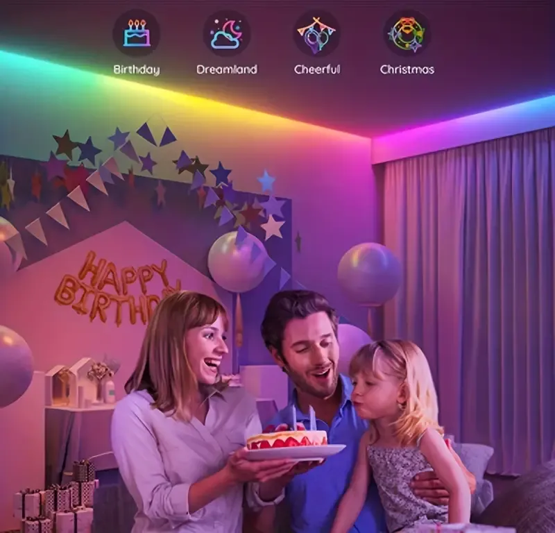 For Smart RGB LED Strip Lights with Motion Sensor  144 LEDs per Meter, App Control & Music Sync, Color Changing TV Backlight for Bedroom, USB Powered