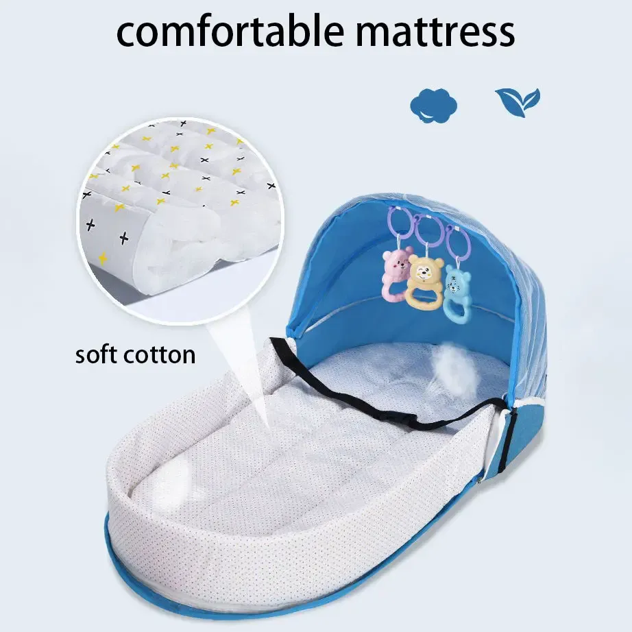 🔥💯Portable folding crib mosquito proof crib💫🎉👇