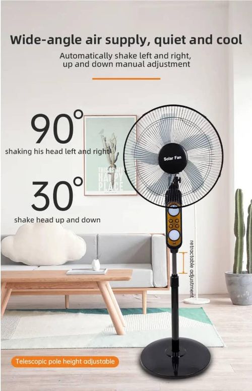 🔥🔥QUALITY SOLAR RECHARGEABLE STANDING FAN
