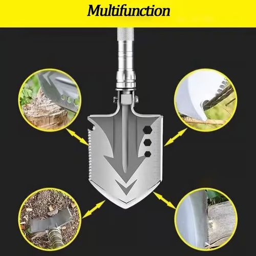 🔥💯Multi-Purpose Camping Survival Shovel With Camouflage Bag💥