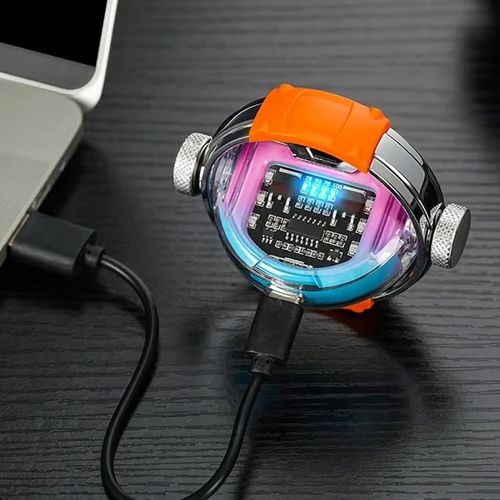 🔥 New Personalized Mecha Fashion Men's Metal Pulse Windproof Lighter