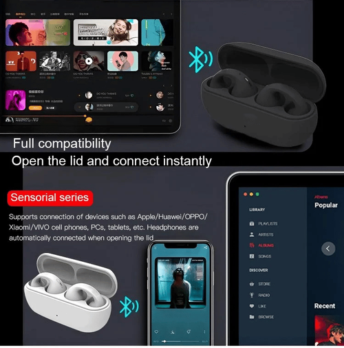 Clip-on bone conduction sports Bluetooth earphones