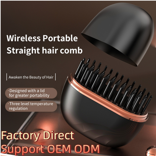 ✨ Portable Cordless Straightening Hair Brush 📱Wireless Design + Ceramic Coating | Anti-Scald & Frizz-ControlIdeal for Travelers, Students & Busy Lifestyles