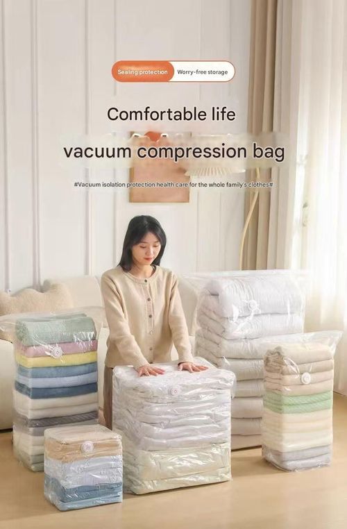 (Extra Large + 4 Pack) No need to vacuum! Three-dimensional vacuum compression bag, make clothes and quilts 75% thinner, moisture-proof and space-saving in one step~