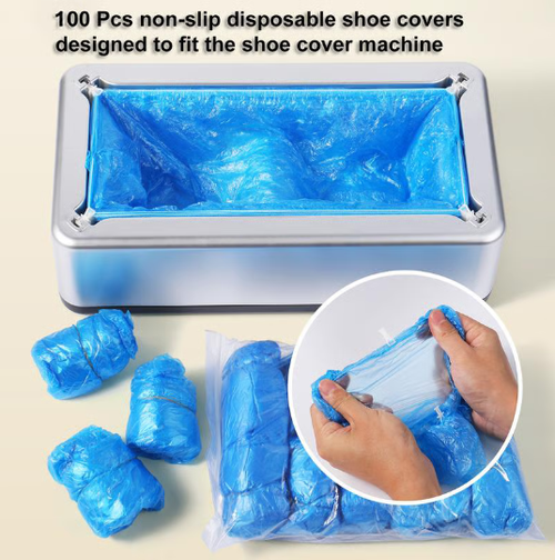 🔥✨Innovative and Effortless Design✨-Shoe Covers Dispenser with 100pcs Shoe Cover🔥