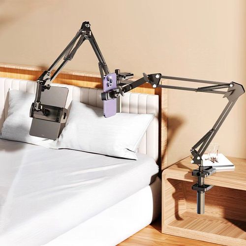 360-degree rotating adjustable and stable multifunctional aluminum alloy stand metal cantilever desktop mobile phone iPad stand