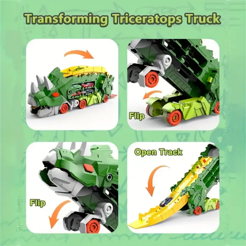Dinosaur deformation track toy car