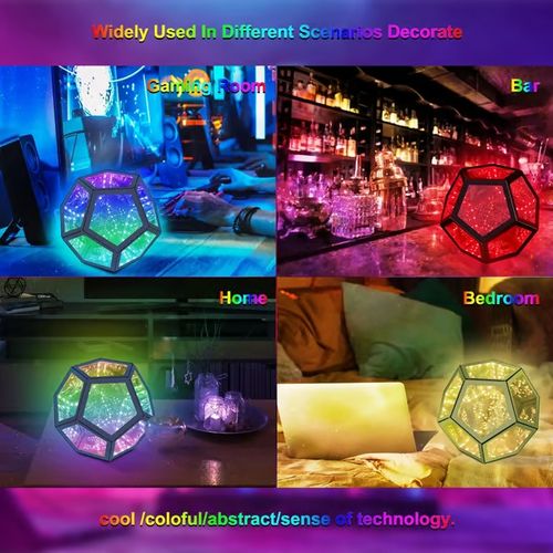 ✨3D Infinity Dodecahedron Table Lamp - A visual feast through dimensions