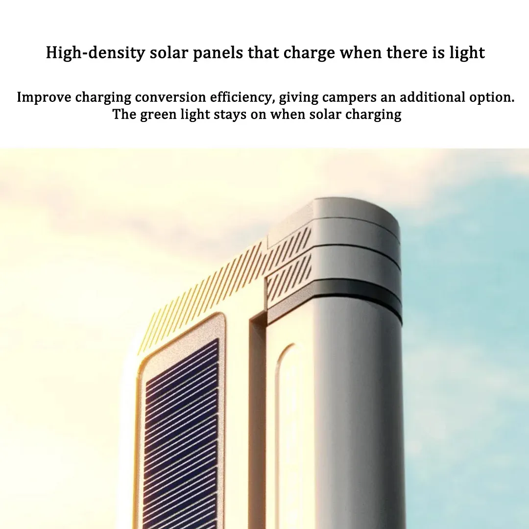 LEM Outdoor Camping Light With Ultra-Long Battery Life, Solar Charging Camping Light, Magnetic Multi-Mode Stepless Dimming, Home Power Outage Backup Artifact Lighting