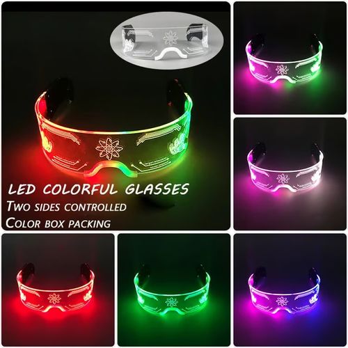 Fashion Luminous Decorative Glasses Neon Light Decoration LED Sunglasses