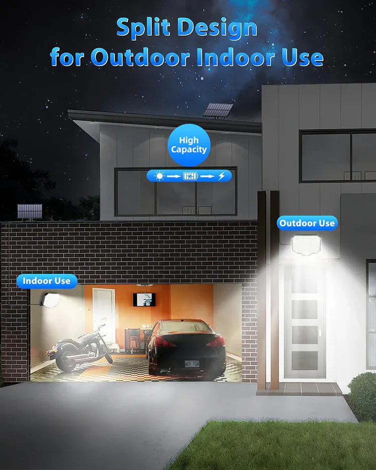 184Led solar energy garden wall light lighting outdoor with notion sensor
