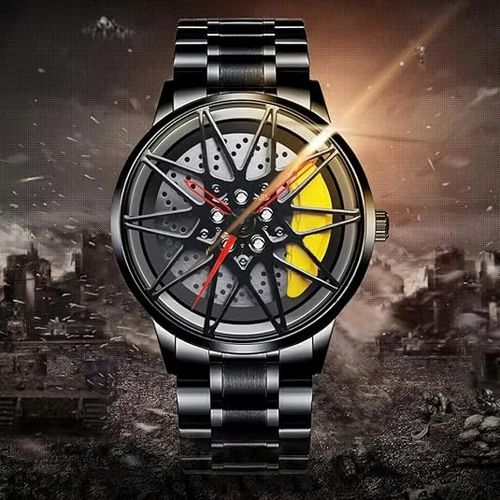 Spinning Car Wheel Watch