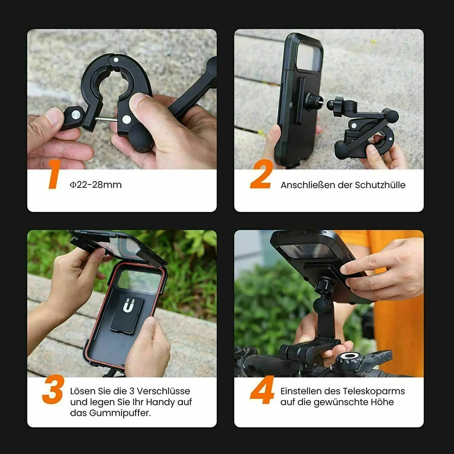 Waterproof Bicycle & Motorcycle Phone Holder